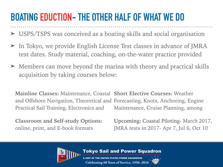Boating Education Tokyo Sail and Power Squadron